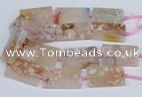 CAA1201 15.5 inches 30*50mm rectangle sakura agate beads