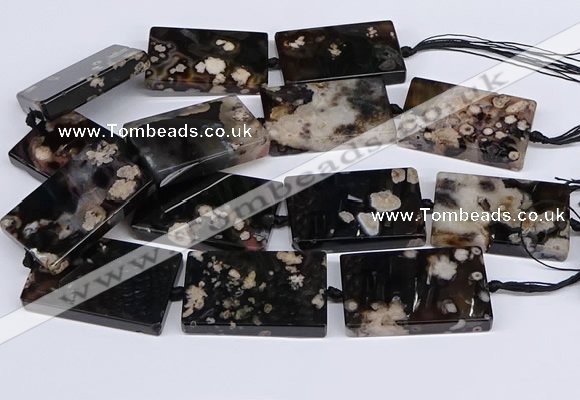 CAA1204 15.5 inches 30*50mm rectangle sakura agate beads