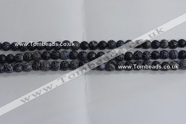 CAA1210 15.5 inches 6mm round frosted agate beads wholesale