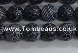 CAA1211 15.5 inches 8mm round frosted agate beads wholesale
