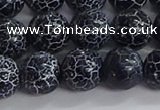 CAA1212 15.5 inches 10mm round frosted agate beads wholesale