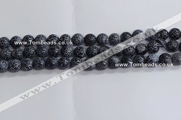 CAA1212 15.5 inches 10mm round frosted agate beads wholesale