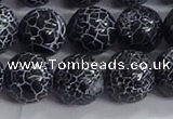 CAA1213 15.5 inches 12mm round frosted agate beads wholesale