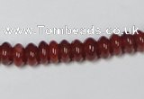 CAA122 15.5 inches 5*8mm rondelle red agate gemstone beads