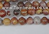 CAA1220 15.5 inches 4mm round gold mountain agate beads