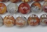 CAA1223 15.5 inches 10mm round gold mountain agate beads