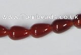 CAA131 15.5 inches 9*14mm teardrop red agate gemstone beads