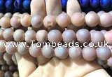 CAA1373 15.5 inches 16mm round matte plated druzy agate beads