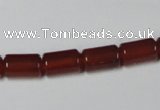 CAA138 15.5 inches 7*12mm column red agate gemstone beads