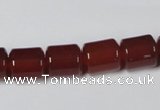 CAA139 15.5 inches 9*12mm column red agate gemstone beads