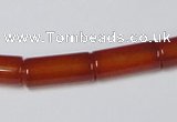 CAA140 15.5 inches 8*18mm column red agate gemstone beads