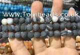 CAA1410 15.5 inches 8mm round matte druzy agate beads