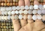CAA1416 15.5 inches 10mm round matte druzy agate beads