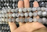 CAA1417 15.5 inches 10mm round matte druzy agate beads