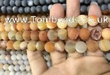 CAA1419 15.5 inches 10mm round matte druzy agate beads