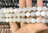 CAA1430 15.5 inches 12mm round matte druzy agate beads