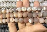 CAA1433 15.5 inches 12mm round matte druzy agate beads