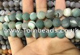 CAA1439 15.5 inches 12mm round matte druzy agate beads