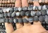 CAA1440 15.5 inches 12mm round matte druzy agate beads