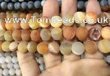 CAA1449 15.5 inches 14mm round matte druzy agate beads