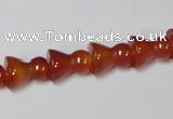 CAA145 15.5 inches 9*12mm bell shape red agate gemstone beads