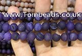 CAA1451 15.5 inches 14mm round matte druzy agate beads