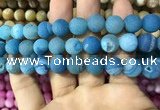 CAA1453 15.5 inches 14mm round matte druzy agate beads