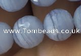 CAA1463 15.5 inches 10mm faceted round blue lace agate beads