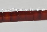 CAA150 15.5 inches 8*8mm cube red agate gemstone beads