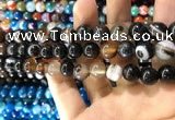 CAA1540 15.5 inches 12mm round banded agate beads wholesale