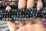 CAA1543 15.5 inches 6mm round banded agate beads wholesale