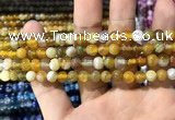 CAA1549 15.5 inches 6mm round banded agate beads wholesale