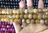 CAA1551 15.5 inches 10mm round banded agate beads wholesale