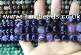 CAA1556 15.5 inches 8mm round banded agate beads wholesale