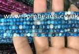 CAA1572 15.5 inches 4mm round banded agate beads wholesale