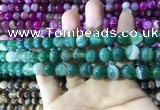 CAA1592 15.5 inches 8mm round banded agate beads wholesale