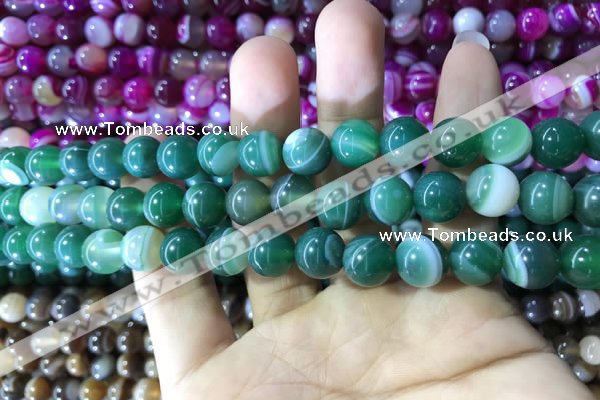 CAA1592 15.5 inches 8mm round banded agate beads wholesale