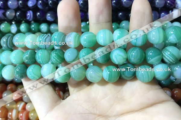 CAA1599 15.5 inches 10mm round banded agate beads wholesale