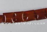 CAA160 15.5 inches 12*12mm square red agate gemstone beads