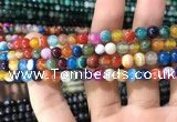 CAA1603 15.5 inches 6mm round banded agate beads wholesale