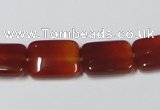 CAA161 15.5 inches 12*16mm rectangle red agate gemstone beads