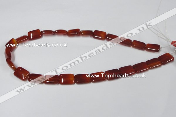 CAA161 15.5 inches 12*16mm rectangle red agate gemstone beads