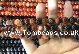 CAA1622 15.5 inches 8mm round banded agate beads wholesale