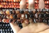 CAA1623 15.5 inches 10mm round banded agate beads wholesale