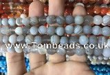 CAA1631 15.5 inches 8mm faceted round banded agate beads