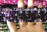 CAA1650 15.5 inches 6mm faceted round banded agate beads