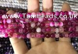 CAA1655 15.5 inches 6mm faceted round banded agate beads