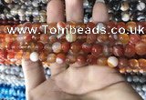 CAA1660 15.5 inches 6mm faceted round banded agate beads