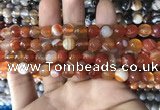 CAA1661 15.5 inches 8mm faceted round banded agate beads