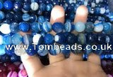 CAA1668 15.5 inches 12mm faceted round banded agate beads